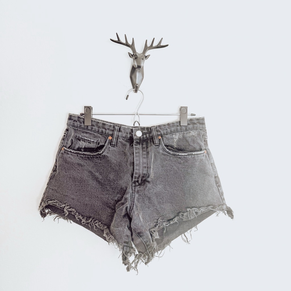 [BLANKNYC] Women's Black Denim Ripped Shorts Size 29